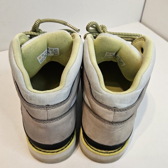 Timberland Euro Hiker Style Boot Grip Vibram Sole Grey Yellow Mens sz 8.5 A2HDW - Picture 4 of 15